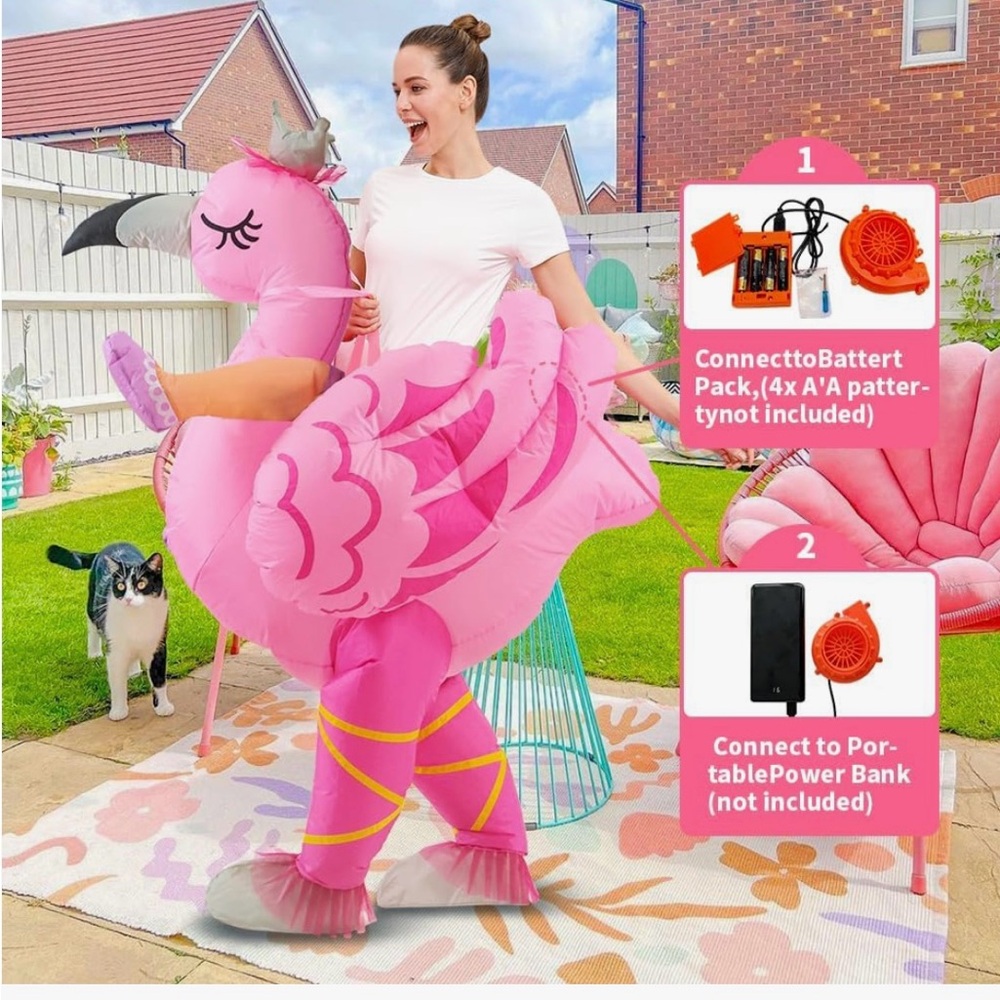Inflatable Pink Flamingo Costume
